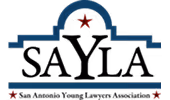 Blue decorative outline with red stars at the top center and bottom corners on a transparent background.